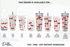 I Love You Cherry Much Starbucks No Gap 24oz Acrylic Tumbler Product Image 3