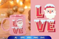 LOVE with Santa Face Dusted with Snow Product Image 1