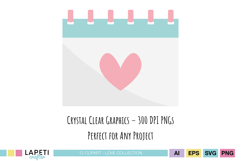 Valentine Clipart Set, Pastel Love Elements PNG Bundle Product Image 6