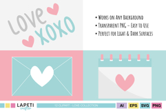 Valentine Clipart Set, Pastel Love Elements PNG Bundle Product Image 7