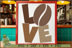 Love Coffee Bean SVG File Product Image 1