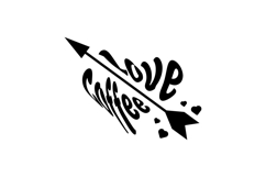 Love coffee lettering typography design graphic Product Image 1