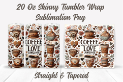Coffee Is My Love Language Tumbler, Coffee Lover Tumbler PNG Product Image 2
