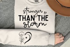 Stronger Than The Storm Sleeve SVG, Motivational SVG Design Product Image 3