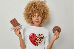 Leopard juicy hearts Sublimation PNG. Valentine's day design Product Image 4