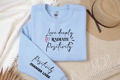 Love Deeply Radiate Positivity Sleeve SVG, Positivity SVG Product Image 3