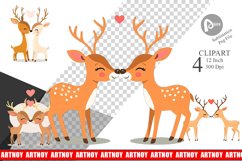Clipart Love Deer Product Image 1