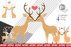 Clipart Love Deer Product Image 1
