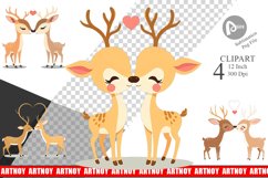Clipart Love Deer Product Image 1