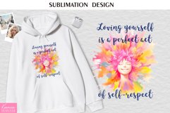 Watercolor Motivational Quotes |Love Yourself Sublimation Product Image 1