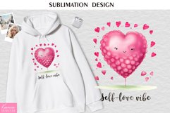 Kawaii Waercolor Heart|Funny Motivational Quotes Tshirt Product Image 1