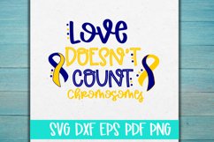 Love Don't Count Chromosomes SVG / Down Syndrome SVG Product Image 1