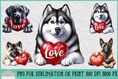 Dog Breed Clipart | Valentine Sublimation Product Image 1