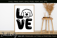 Love SVG Dog SVG Cut File Dog Mom T-shirt Mug Pillow Design Product Image 3