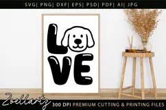 Love SVG Dog SVG Cut File Dog Mom T-shirt Mug Pillow Design Product Image 3