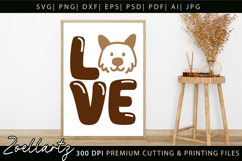 Love SVG Dog SVG Cut File Dog Mom T-shirt Mug Pillow Design Product Image 6