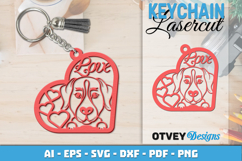 Love Dog Keychain | Laser Cut Pet Lover Product Image 1