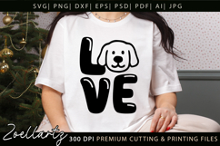 Love SVG Dog SVG Cut File Dog Mom T-shirt Mug Pillow Design Product Image 1