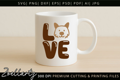 Love SVG Dog SVG Cut File Dog Mom T-shirt Mug Pillow Design Product Image 2