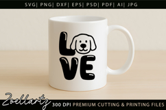 Love SVG Dog SVG Cut File Dog Mom T-shirt Mug Pillow Design Product Image 2
