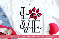 dog valentine svg cut file