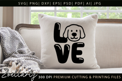 Love SVG Dog SVG Cut File Dog Mom T-shirt Mug Pillow Design Product Image 4