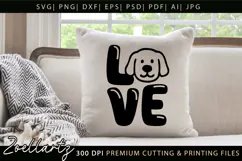 Love SVG Dog SVG Cut File Dog Mom T-shirt Mug Pillow Design Product Image 4