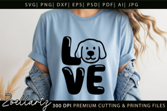 Love SVG Dog SVG Cut File Dog Mom T-shirt Mug Pillow Design Product Image 7
