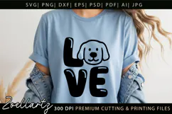 Love SVG Dog SVG Cut File Dog Mom T-shirt Mug Pillow Design Product Image 7