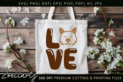 Love SVG Dog SVG Cut File Dog Mom T-shirt Mug Pillow Design Product Image 3