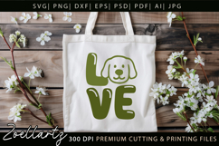 Love SVG Dog SVG Cut File Dog Mom T-shirt Mug Pillow Design Product Image 6