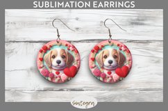Love Dog v12 Round Earrings Sublimation Product Image 1