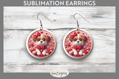 Love Dog v14 Round Earrings Sublimation Product Image 1