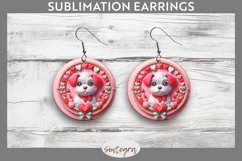 Love Dog v15 Round Earrings Sublimation Product Image 1