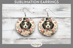 Love Dog v16 Round Earrings Sublimation Product Image 1