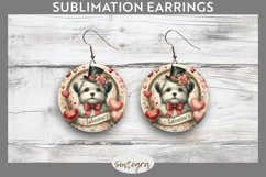 Love Dog v18 Round Earrings Sublimation Product Image 1