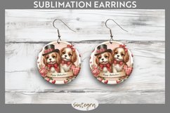 Love Dog v19 Round Earrings Sublimation Product Image 1