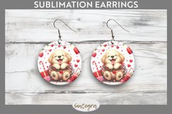 Love Dog v3 Round Earrings Sublimation Product Image 1