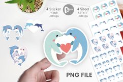 Sticker Love Dolphin Product Image 1