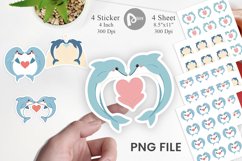 Sticker Love Dolphin Product Image 1