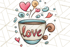 Whimsical Valentine Doodle Clipart Cute Love Sketches PNG Product Image 2