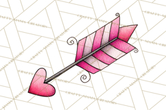 Whimsical Valentine Doodle Clipart Cute Love Sketches PNG Product Image 2