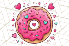 Whimsical Valentine Doodle Clipart Cute Love Sketches PNG Product Image 3