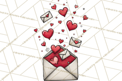 Whimsical Valentine Doodle Clipart Cute Love Sketches PNG Product Image 4