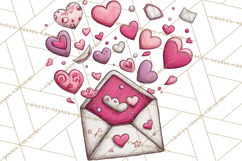 Whimsical Valentine Doodle Clipart Cute Love Sketches PNG Product Image 5