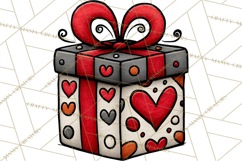 Whimsical Valentine Doodle Clipart Cute Love Sketches PNG Product Image 4