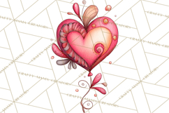 Whimsical Valentine Doodle Clipart Cute Love Sketches PNG Product Image 5