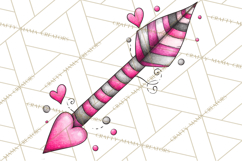 Whimsical Valentine Doodle Clipart Cute Love Sketches PNG Product Image 3