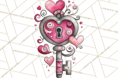 Whimsical Valentine Doodle Clipart Cute Love Sketches PNG Product Image 4