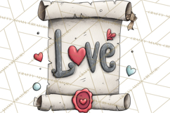 Whimsical Valentine Doodle Clipart Cute Love Sketches PNG Product Image 4